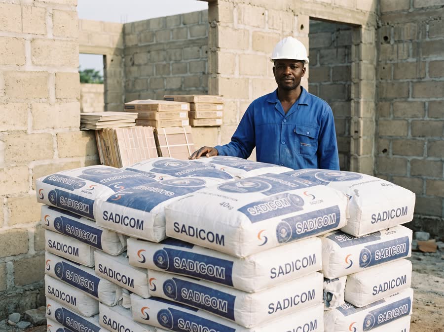 Un chef de chantier sur une construction en cours à Conakry